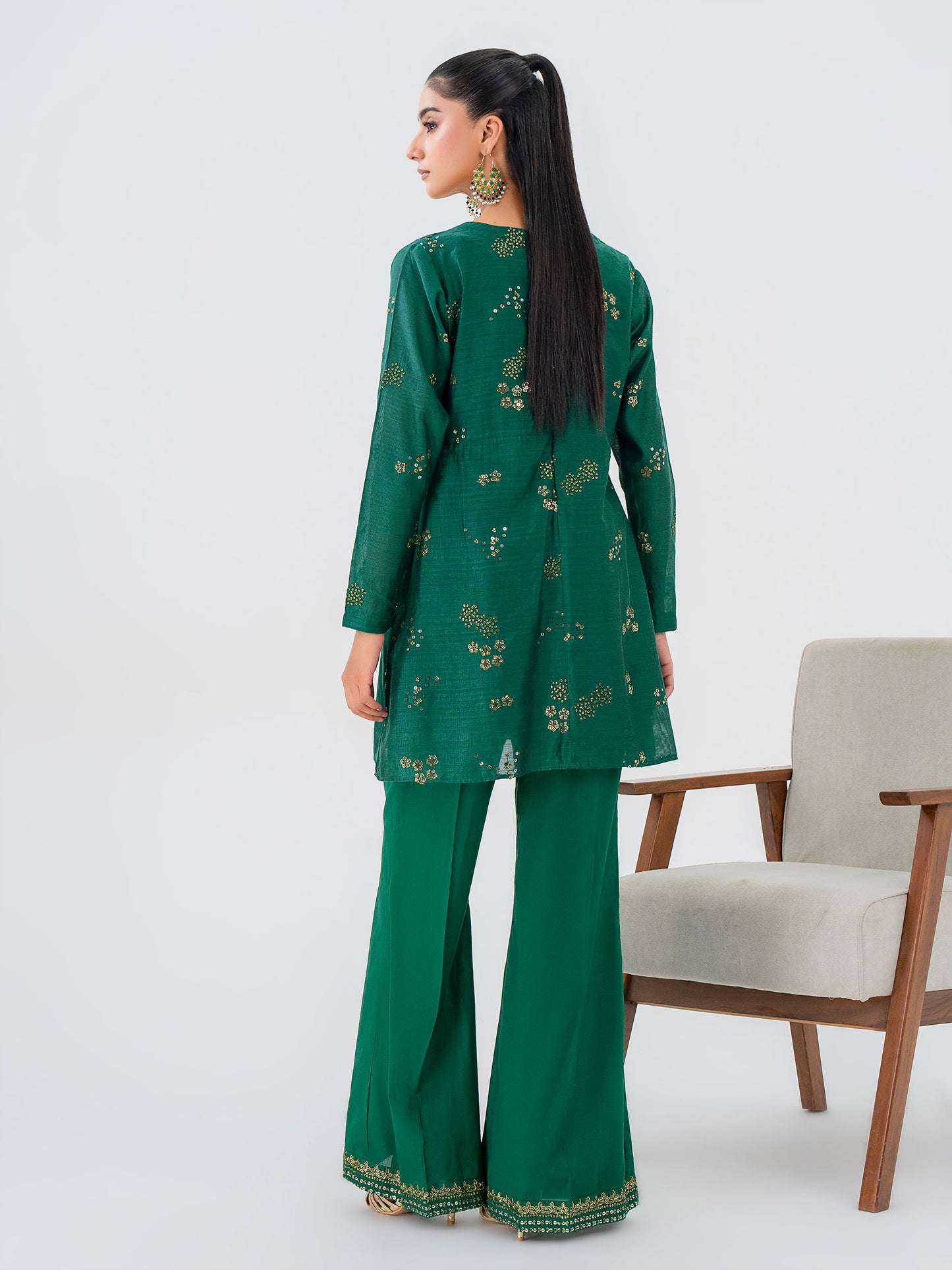 2 Piece Net Suit-Embroidered (Pret)