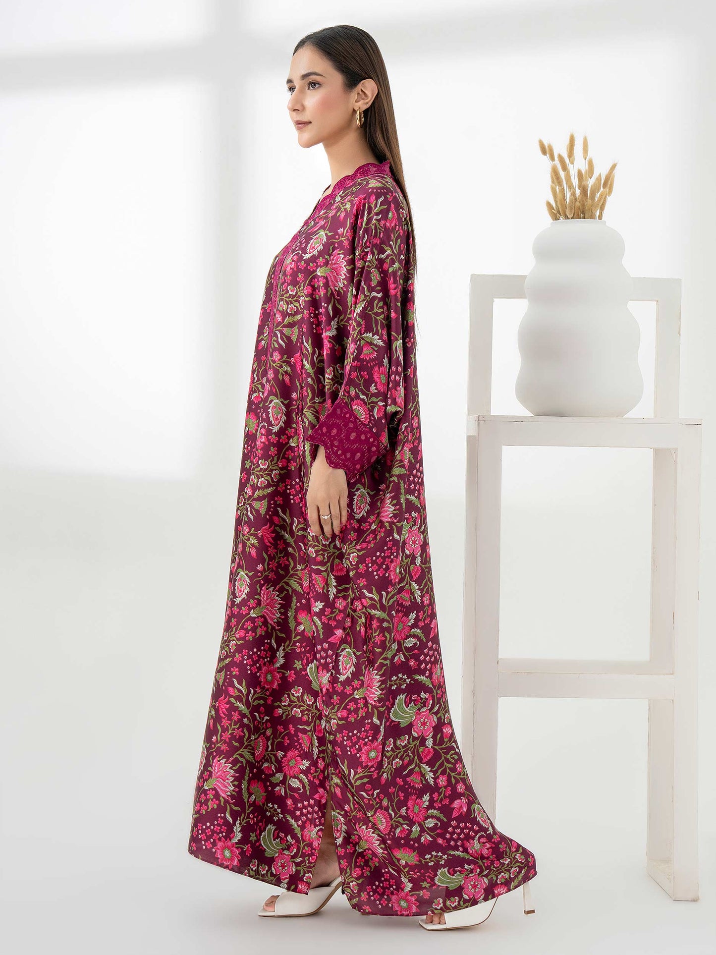 Silk Kaftan-Embroidered (Pret)