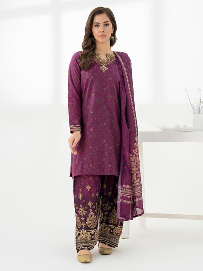 3 Piece Lawn Suit-Embroidered (Pret)