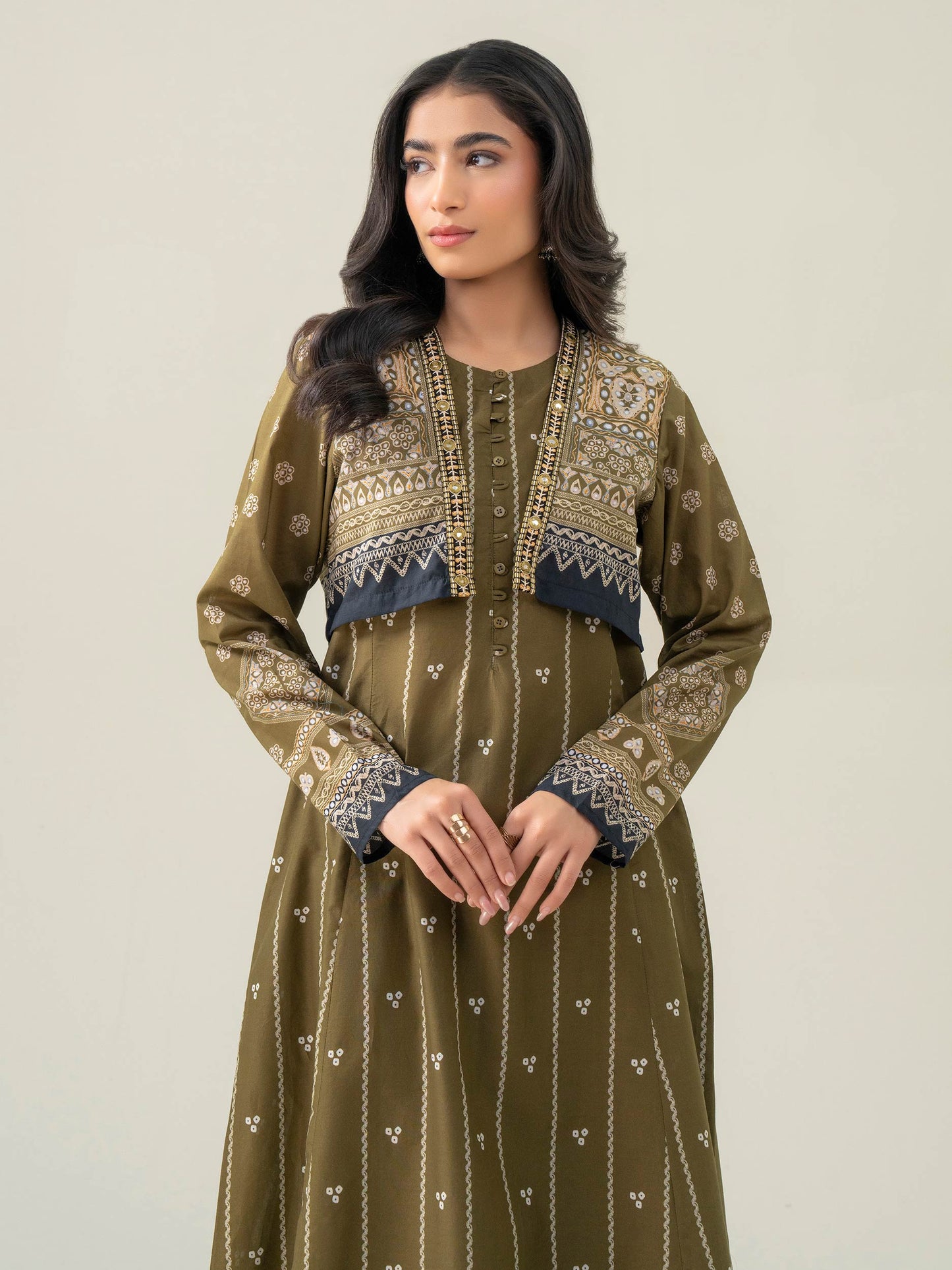 Lawn Shirt With Bolero-Embroidered (Pret)