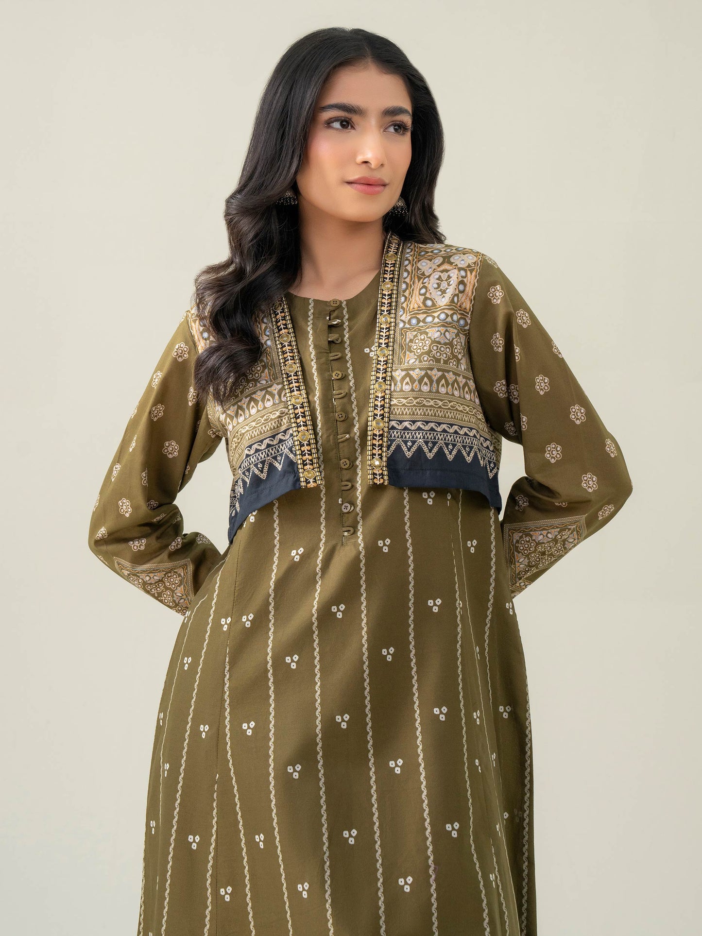 Lawn Shirt With Bolero-Embroidered (Pret)