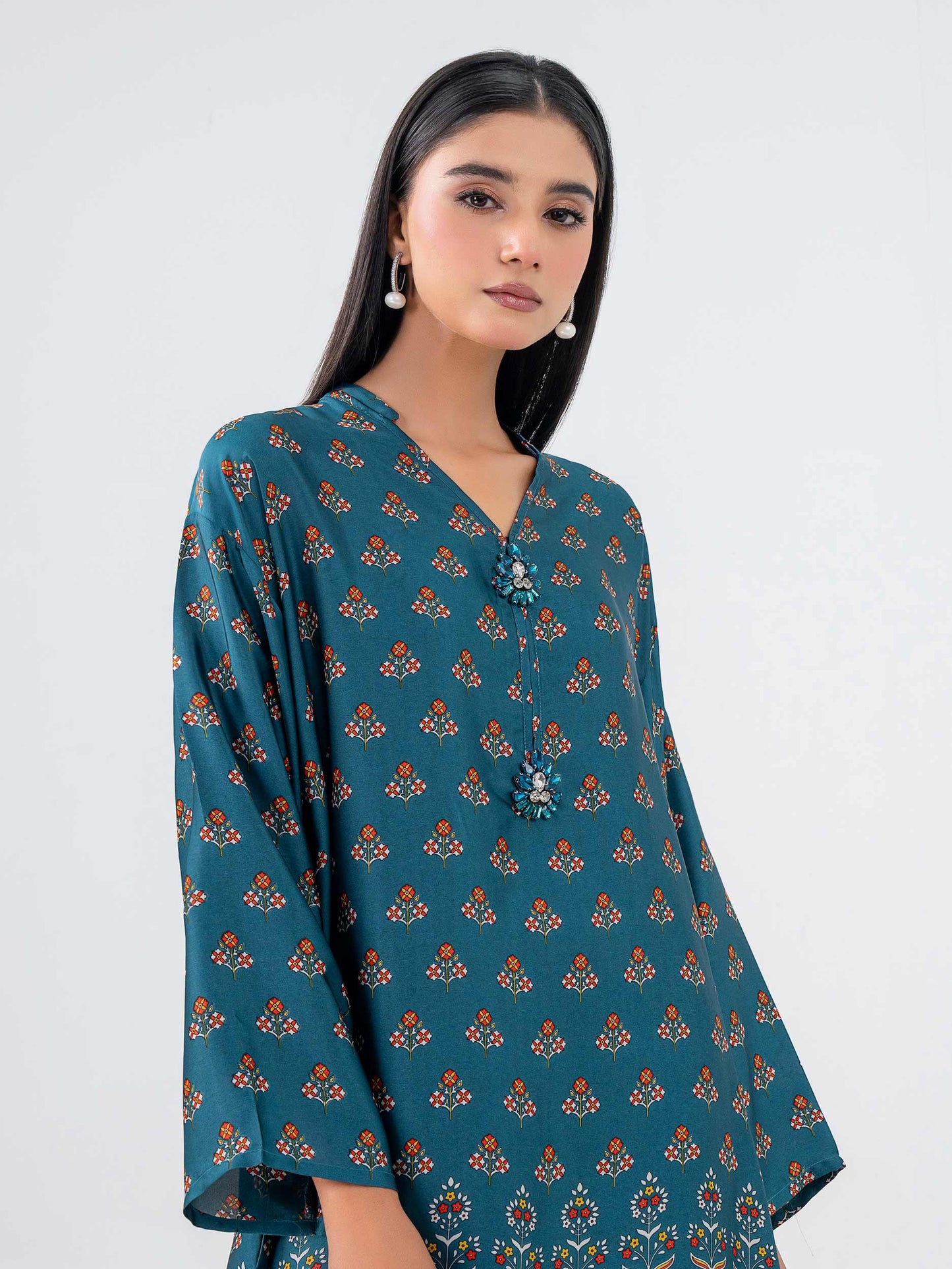 2 Piece Silk Suit-Printed (Pret)