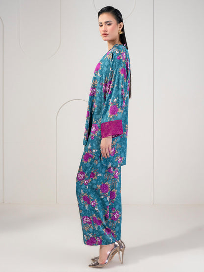 2 Piece Silk Suit-Embroidered (Pret)