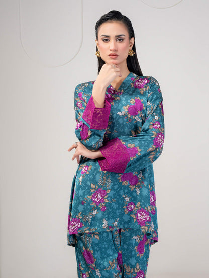 2 Piece Silk Suit-Embroidered (Pret)