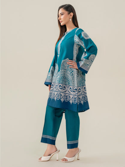 Lawn Co-Ord Set-Embroidered (Pret)