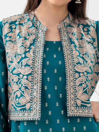 khaddar-shirt-with-bolero-paste-print-(pret)