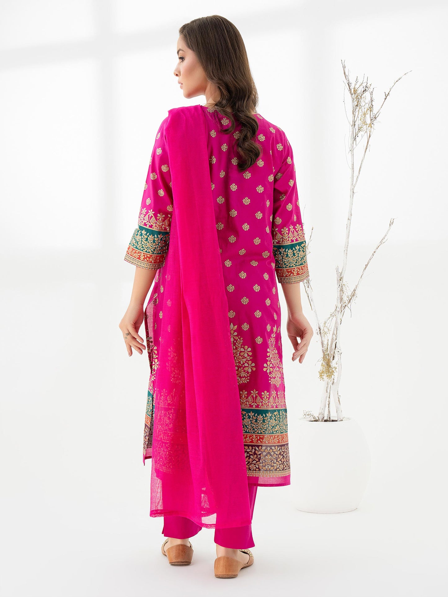 3 Piece Lawn Suit-Paste Print (Pret)