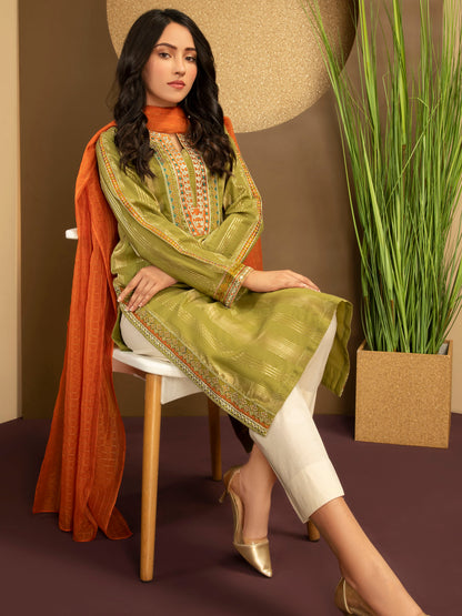 2 Piece Jacquard Suit-Embroidered(Unstitched)