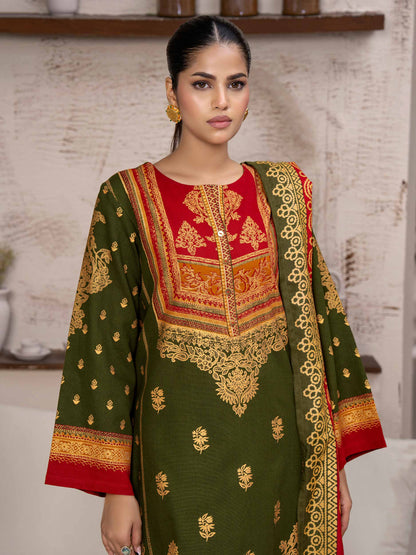 3 Piece Khaddar Suit-Embroidered (Unstitched)