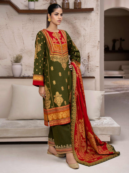 3 Piece Khaddar Suit-Embroidered (Unstitched)