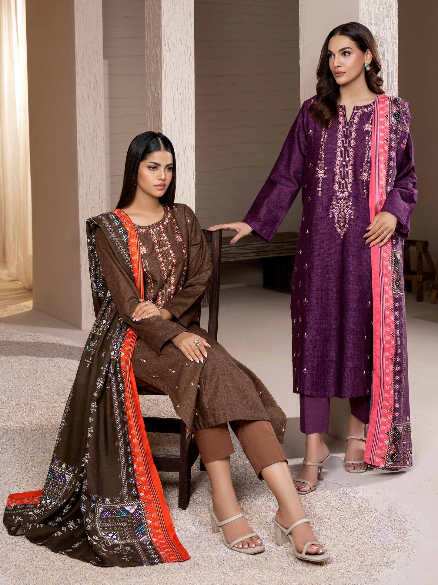 3 Piece Khaddar Suit-Embroidered (Unstitched)