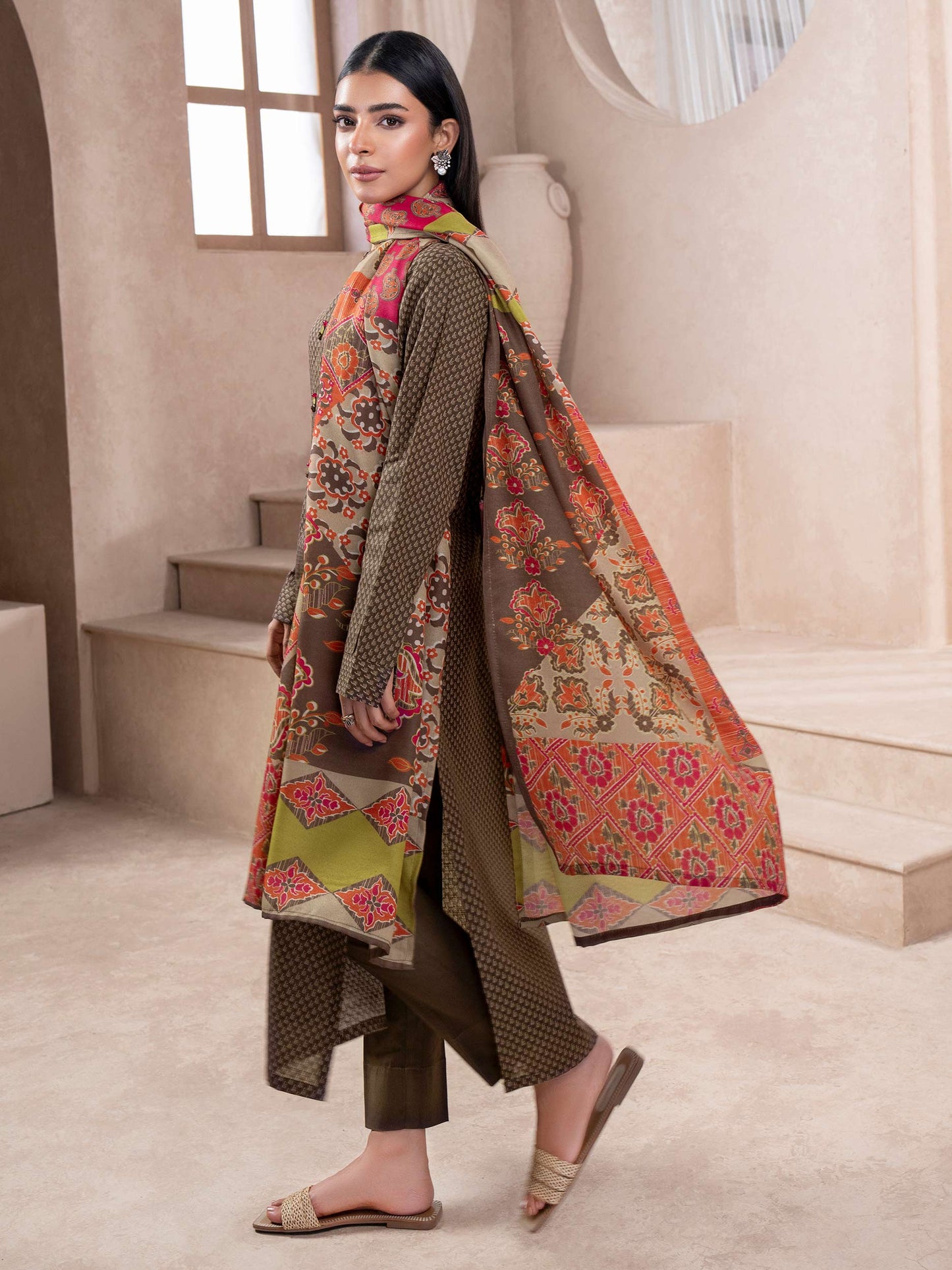 2 Piece Khaddar Suit-Printed (Unstitched)