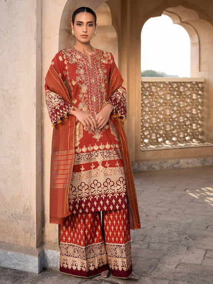 3 Piece Lawn Suit-Embroidered (Unstitched)