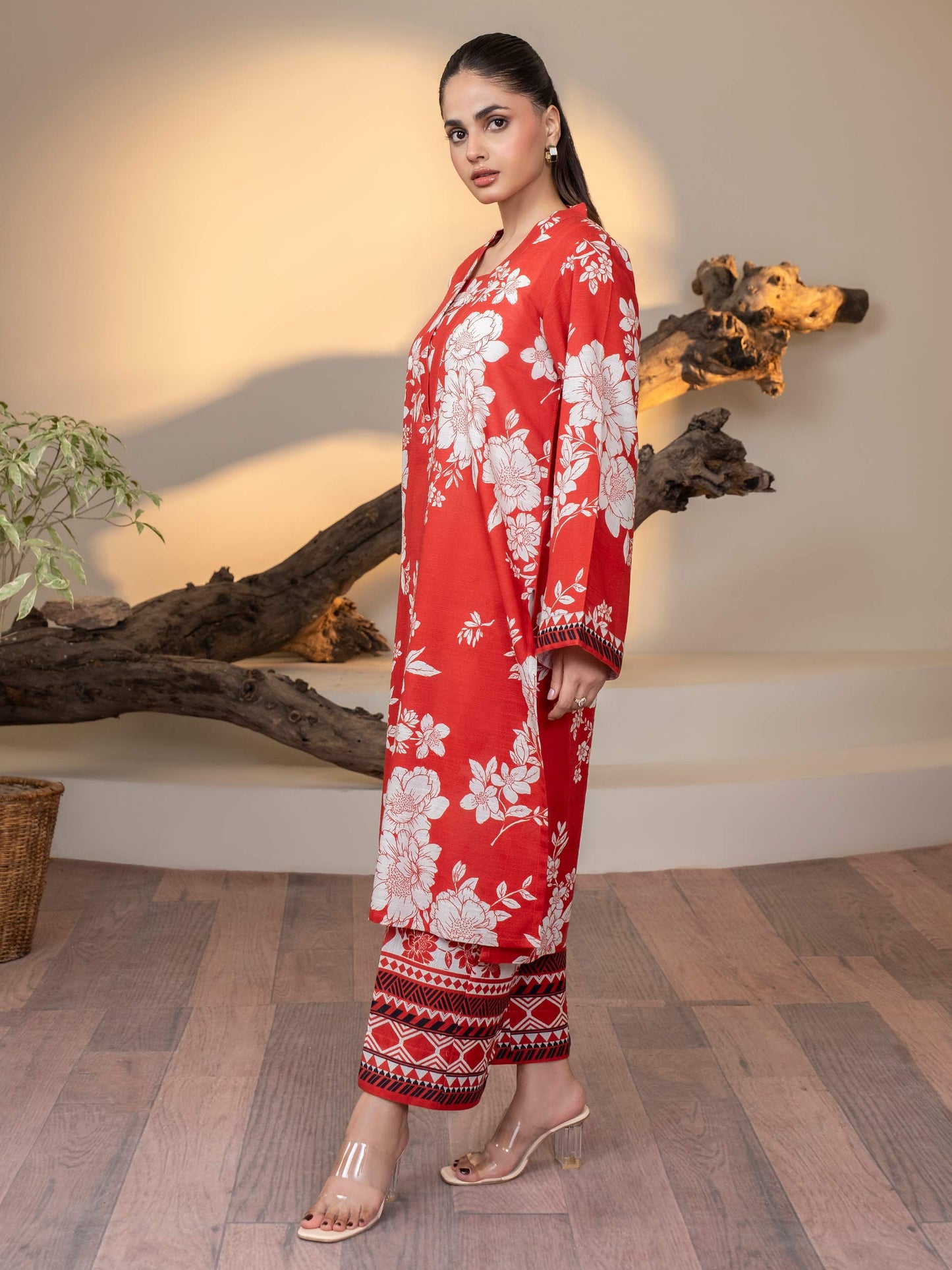 2 Piece Khaddar Suit-Printed (Unstitched)