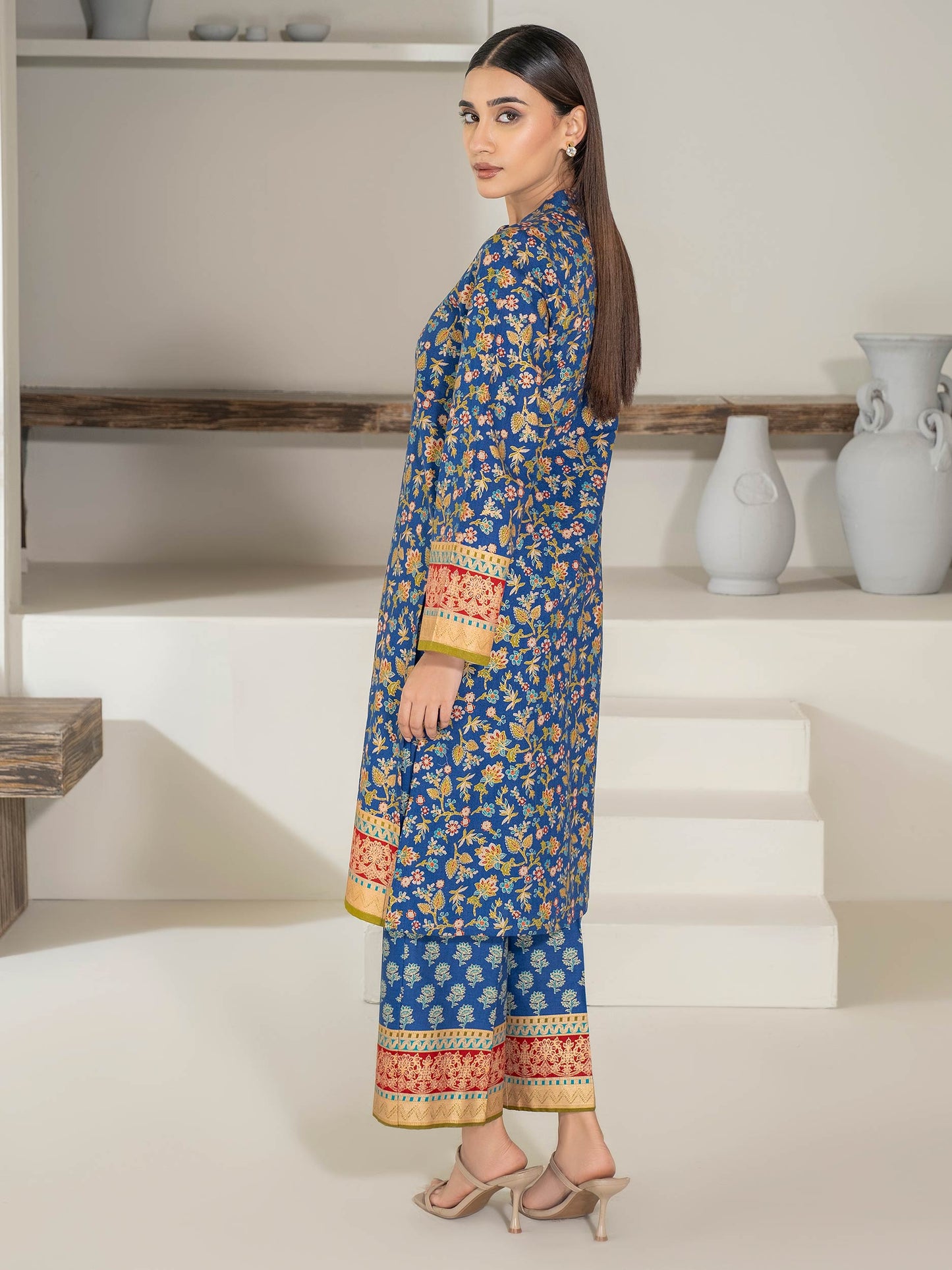 2 Piece Khaddar Suit-Paste Print (Unstitched)