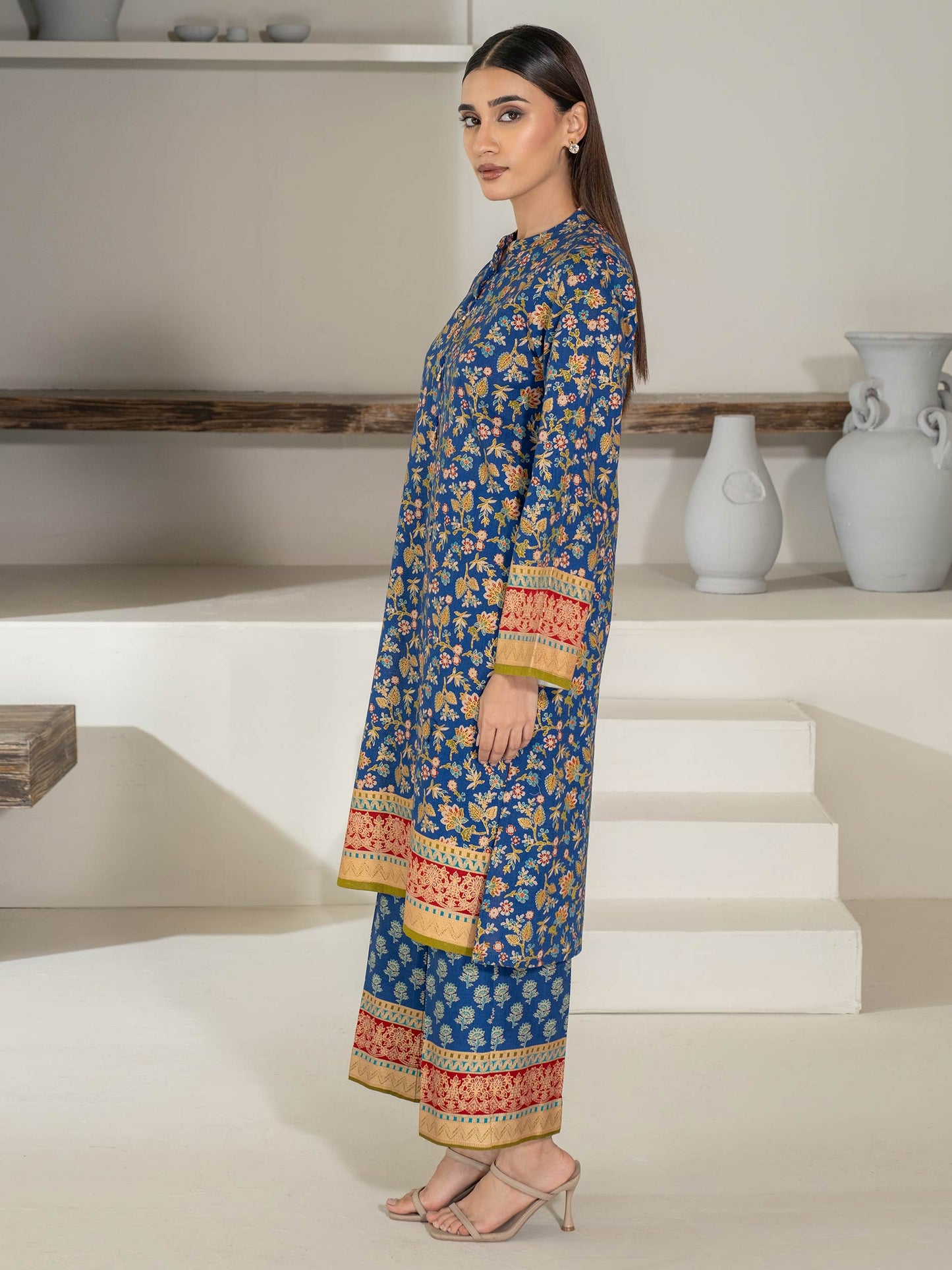 2 Piece Khaddar Suit-Paste Print (Unstitched)