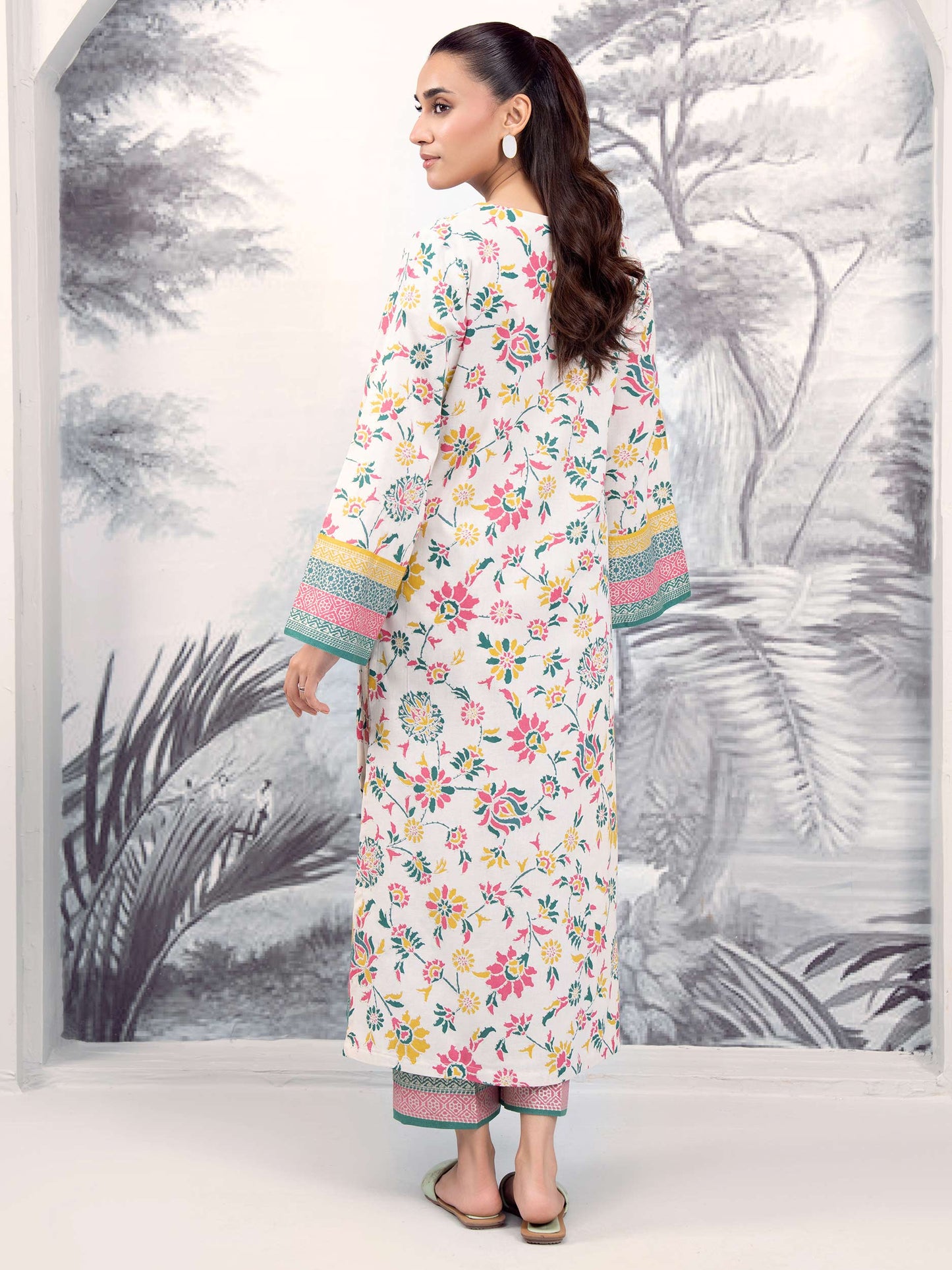 2 Piece Khaddar Suit-Paste Print (Unstitched)