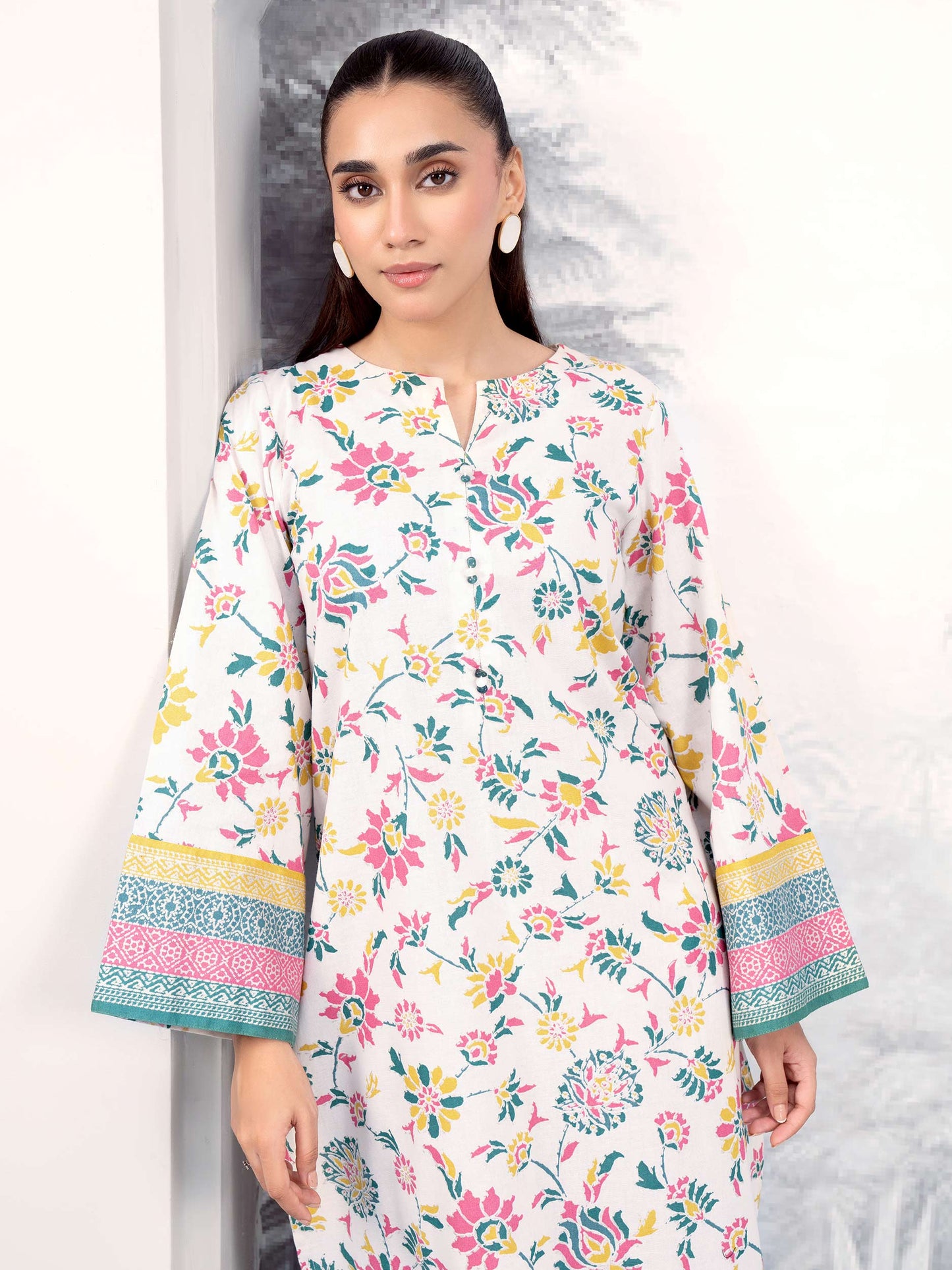 2 Piece Khaddar Suit-Paste Print (Unstitched)