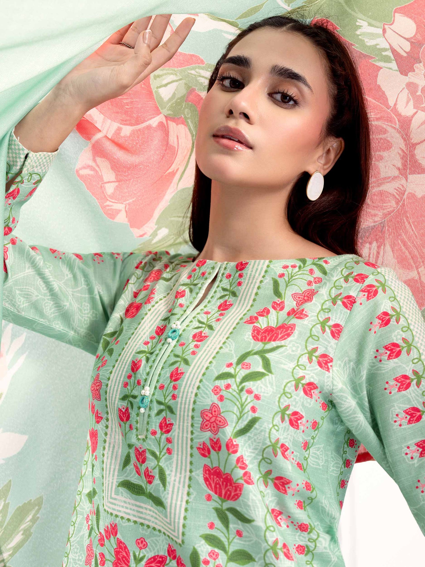 3 Piece Khaddar Suit-Printed (Unstitched)