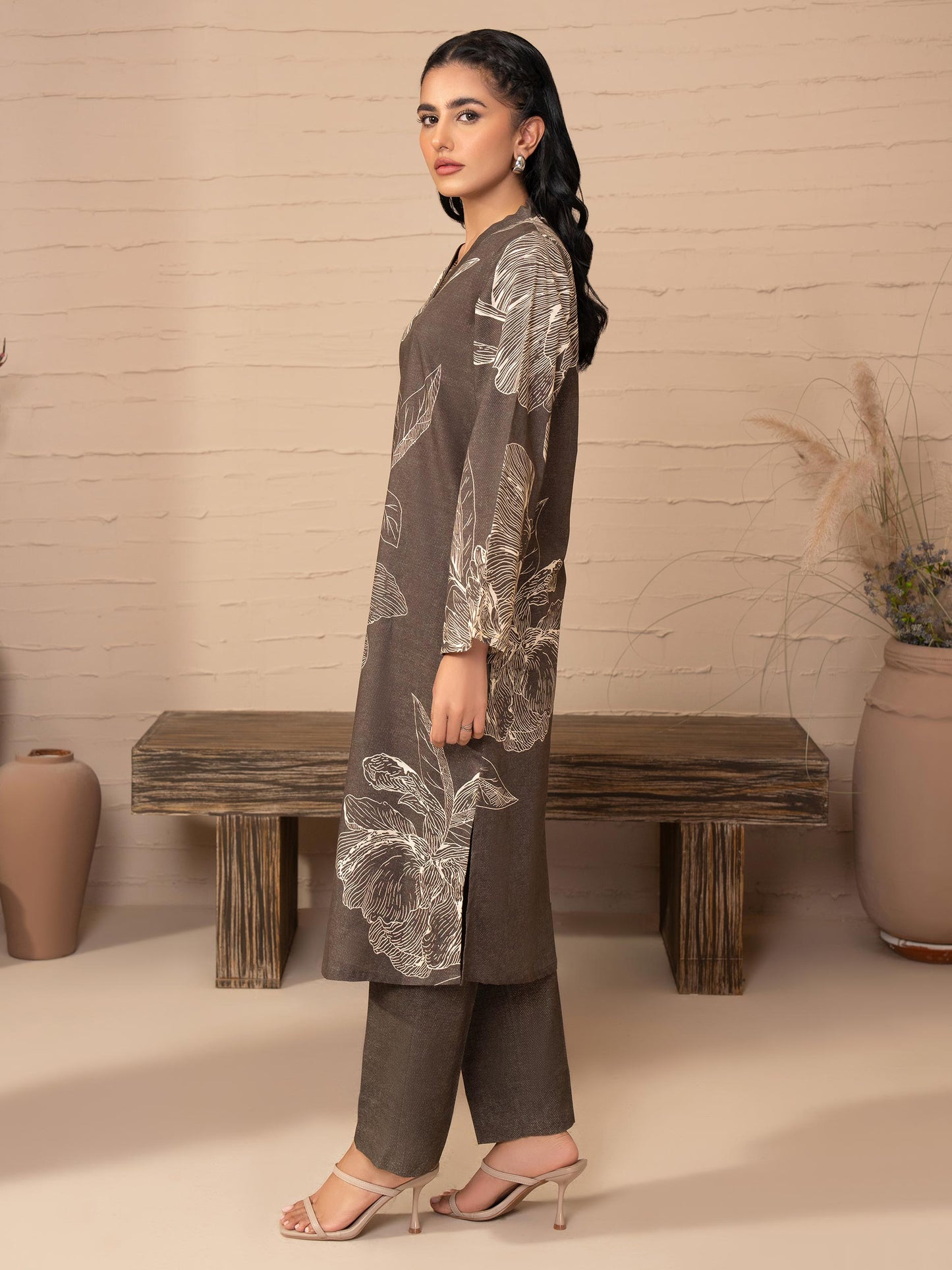 2 Piece Khaddar Suit-Printed (Unstitched)