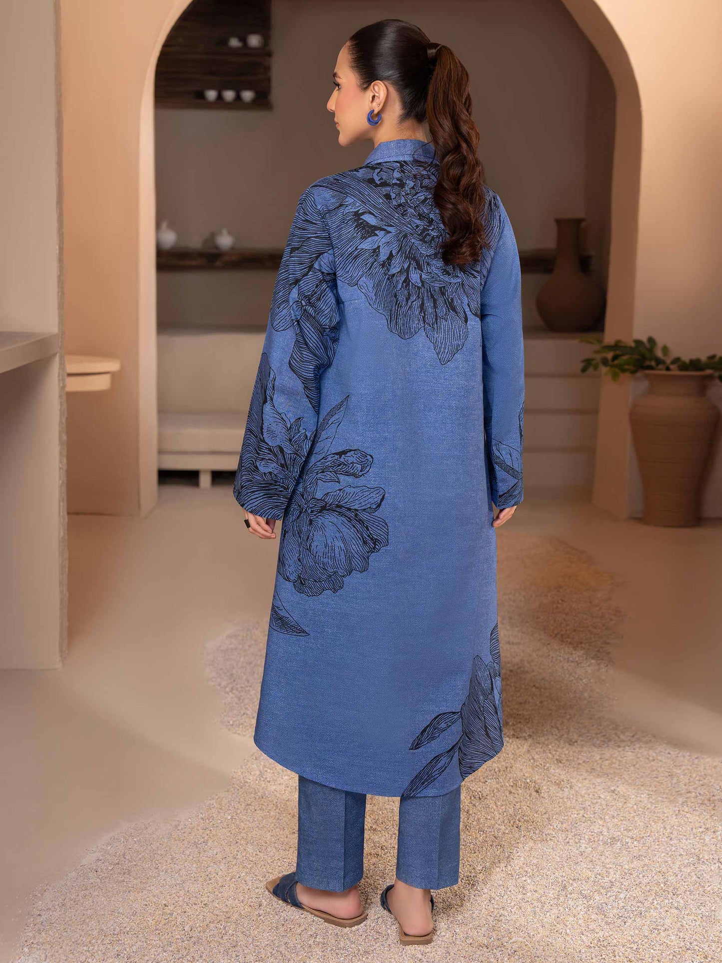 2 Piece Khaddar Suit-Printed (Unstitched)