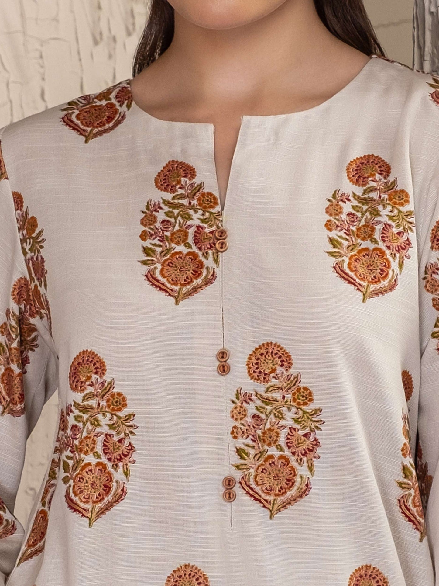 2 Piece Khaddar Suit-Paste Print (Unstitched)