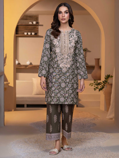 2 Piece Khaddar Suit-Embroidered (Unstitched)