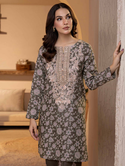 2 Piece Khaddar Suit-Embroidered (Unstitched)