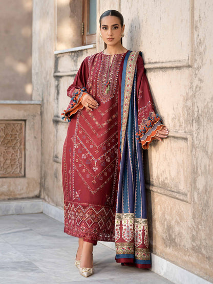 3 Piece Lawn Suit-Embroidered (Unstitched)