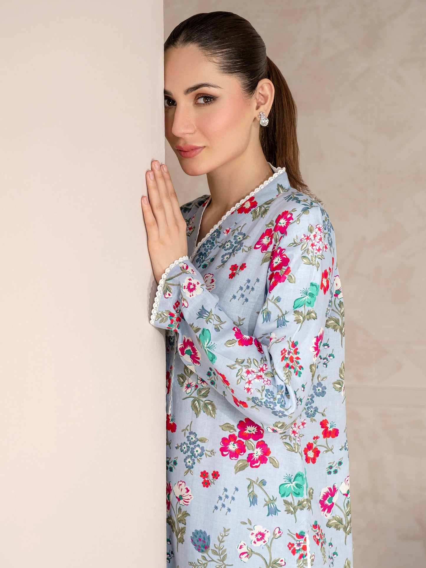 2 Piece Khaddar Suit-Printed (Unstitched)