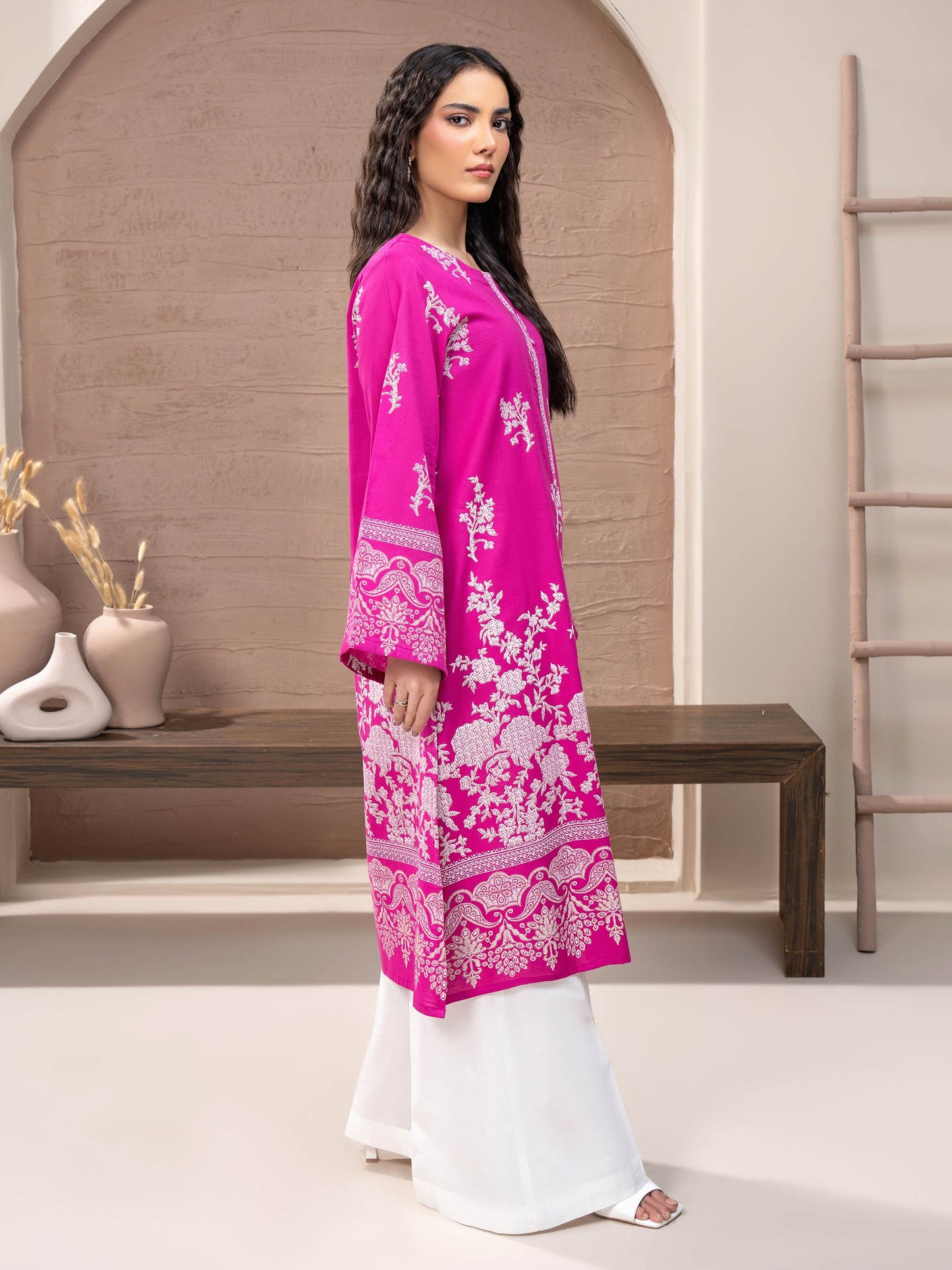 2 Piece Khaddar Suit-Paste Print (Unstitched)