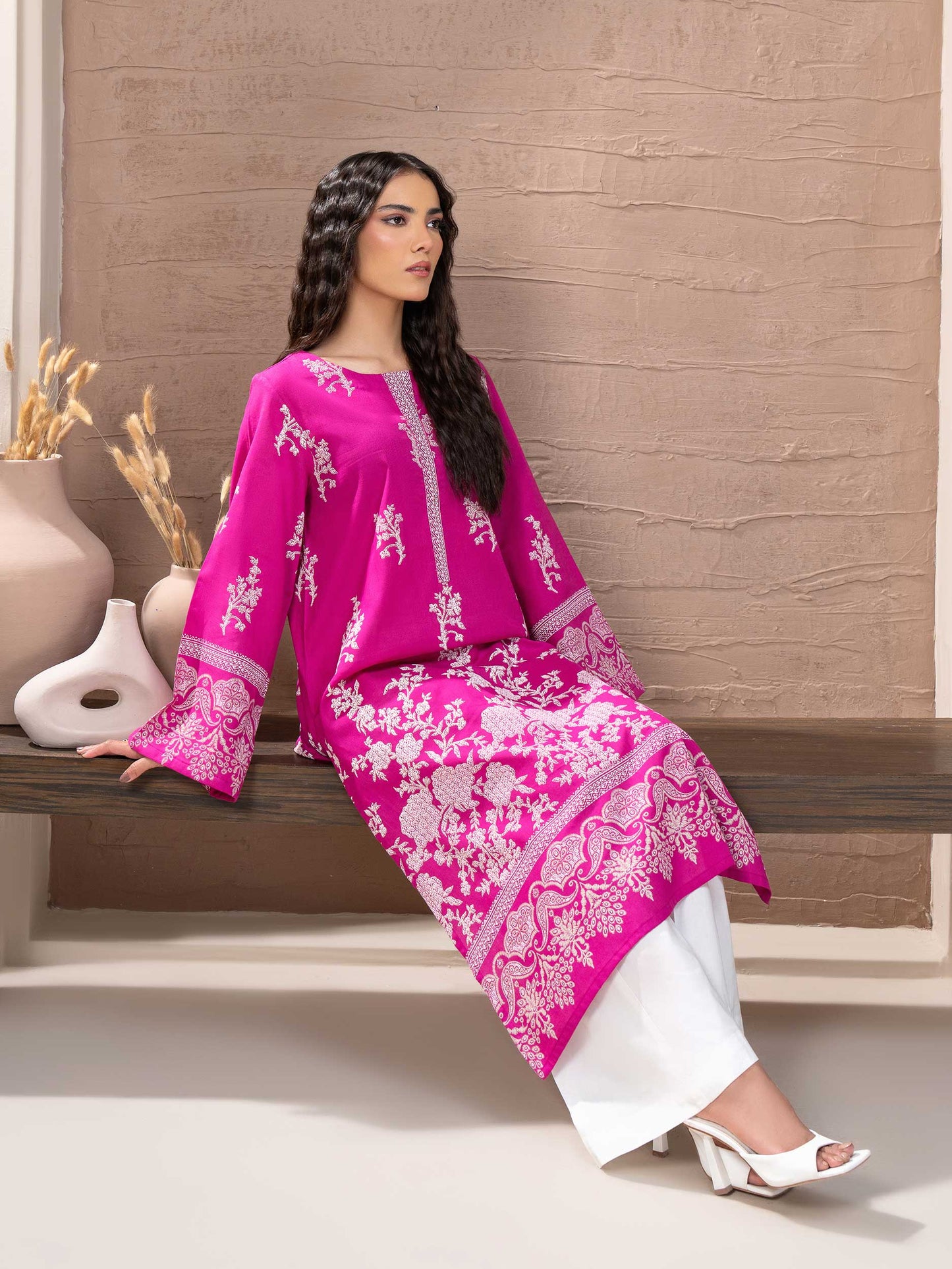 2 Piece Khaddar Suit-Paste Print (Unstitched)