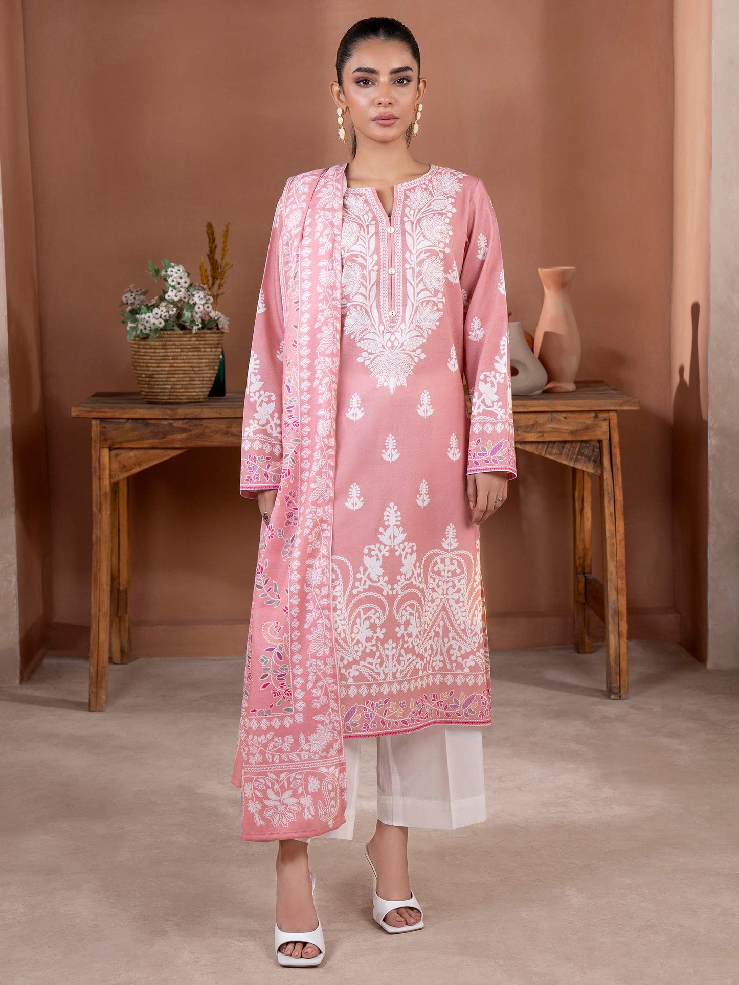 2 Piece Khaddar Suit-Printed (Unstitched)