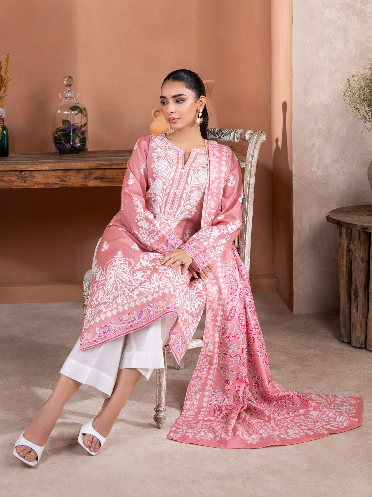 2 Piece Khaddar Suit-Printed (Unstitched)