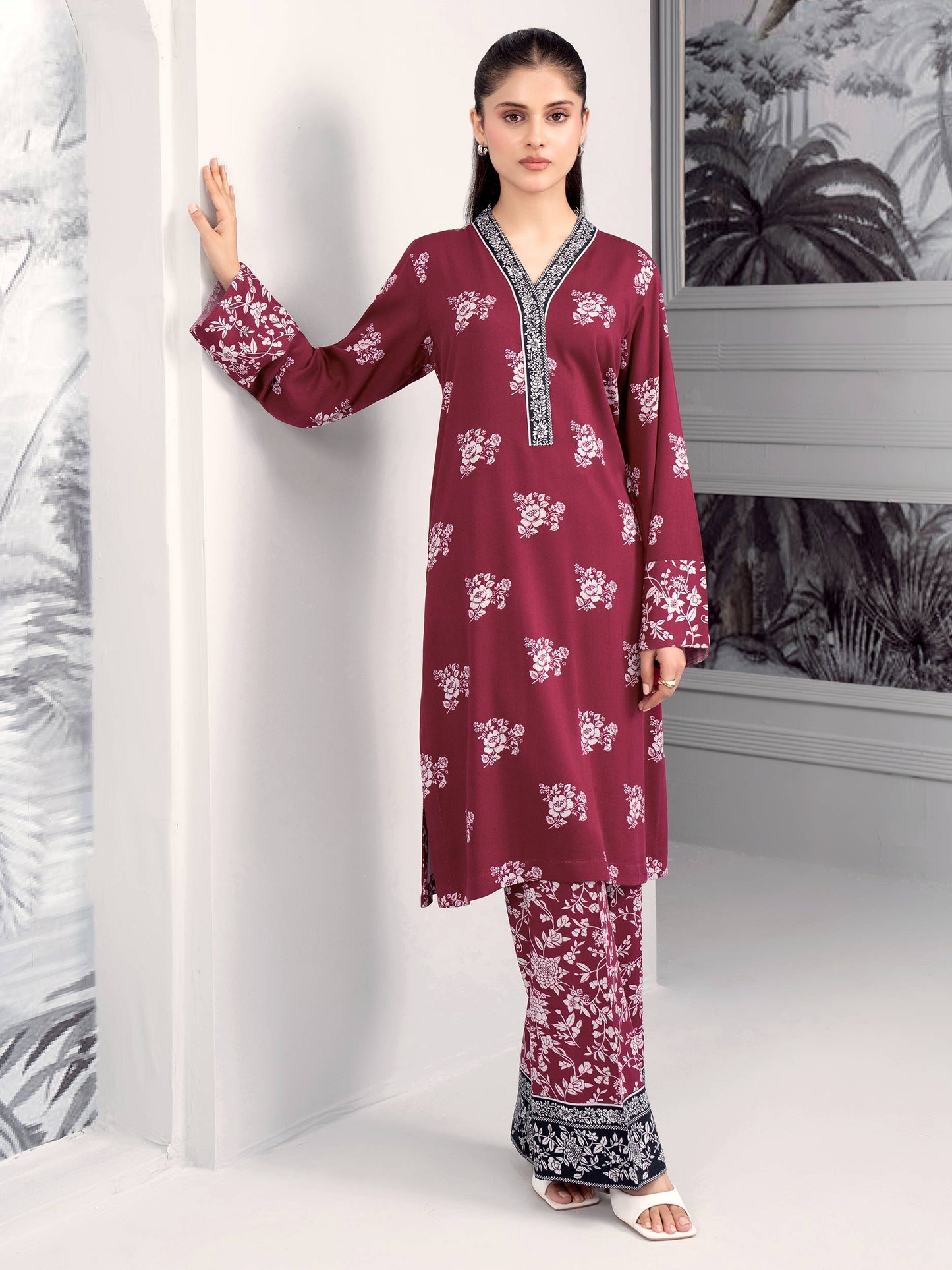 2 Piece Stone Suit-Printed (Unstitched)