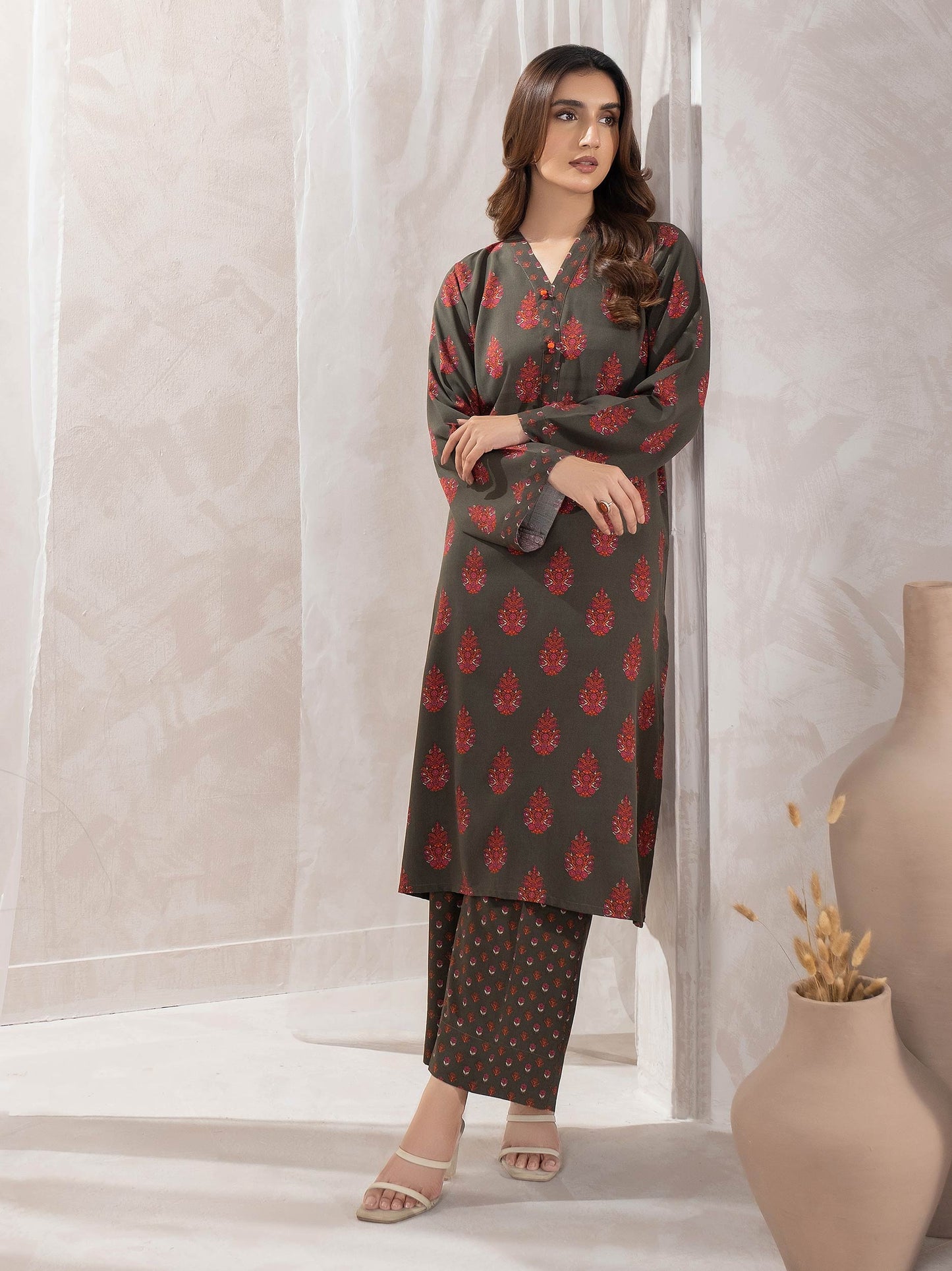 2 Piece Linen Suit-Printed (Unstitched)