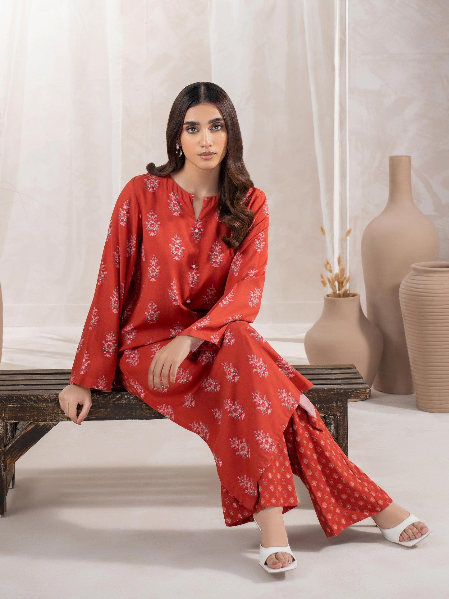 2 Piece Linen Suit-Printed (Unstitched)