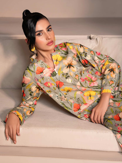 2 Piece Khaddar Suit-Printed (Unstitched)