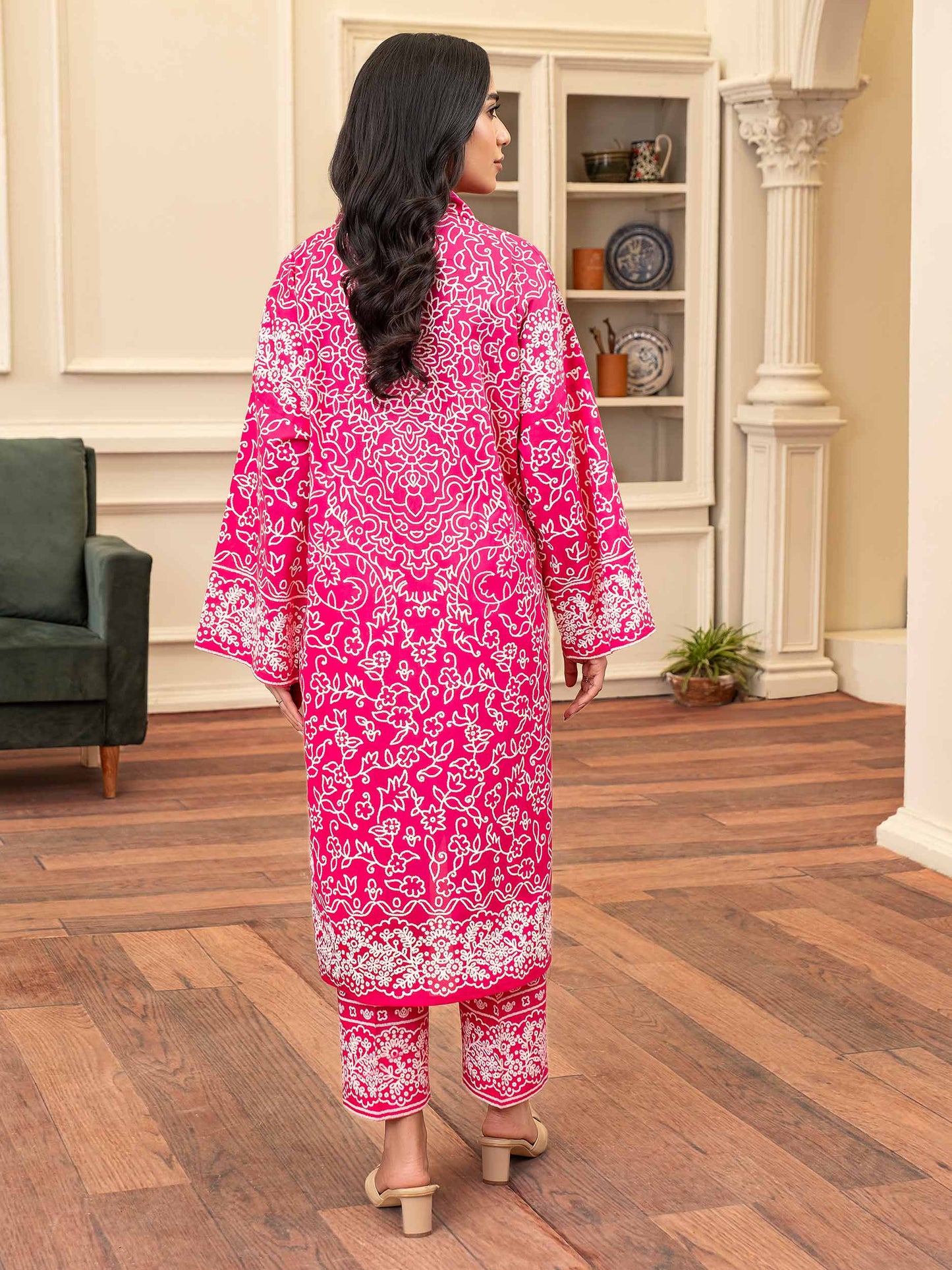 2 Piece Khaddar Suit-Paste Print (Unstitched)