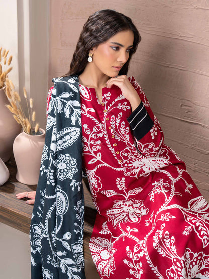 2 Piece Khaddar Suit-Printed (Unstitched)