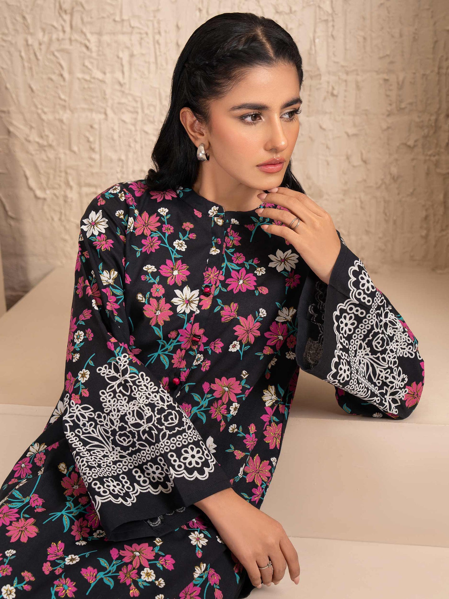 Khaddar Shirt-Paste Print (Unstitched)