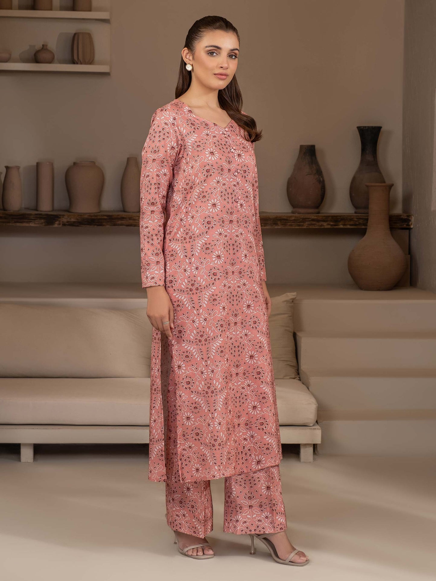 2 Piece Khaddar Suit-Printed (Unstitched)