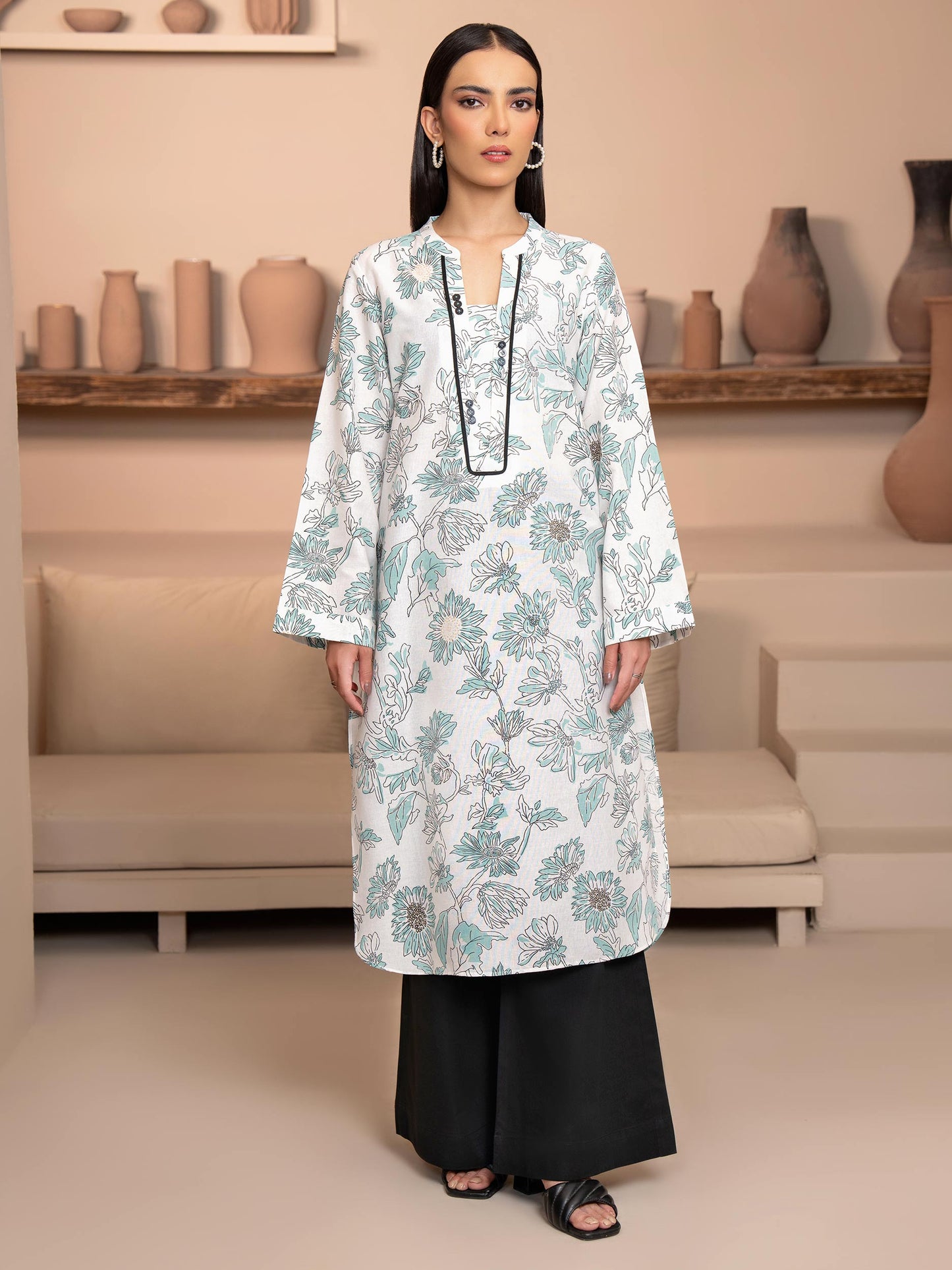 Khaddar Shirt-Paste Print (Unstitched)