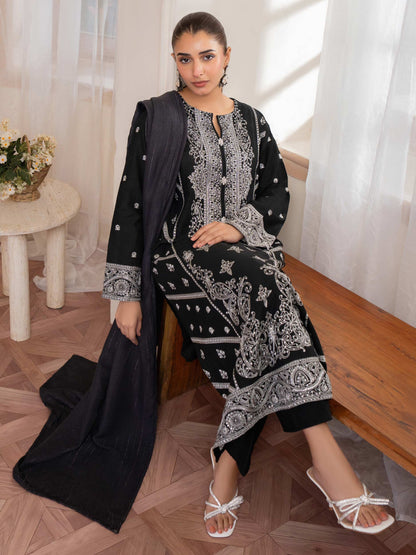 3 Piece Khaddar Suit-Embroidered (Unstitched)