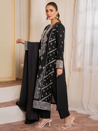 3 Piece Khaddar Suit-Embroidered (Unstitched)