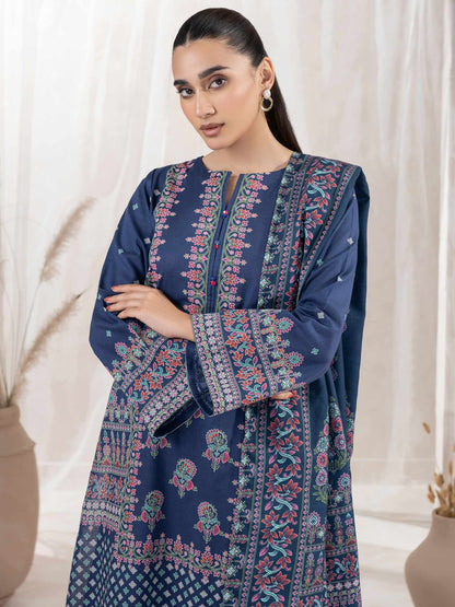 3 Piece Khaddar Suit-Paste Print (Unstitched)