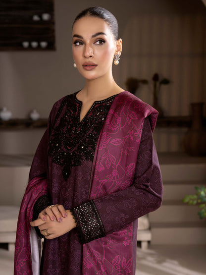 3 Piece Khaddar Suit-Embroidered (Unstitched)