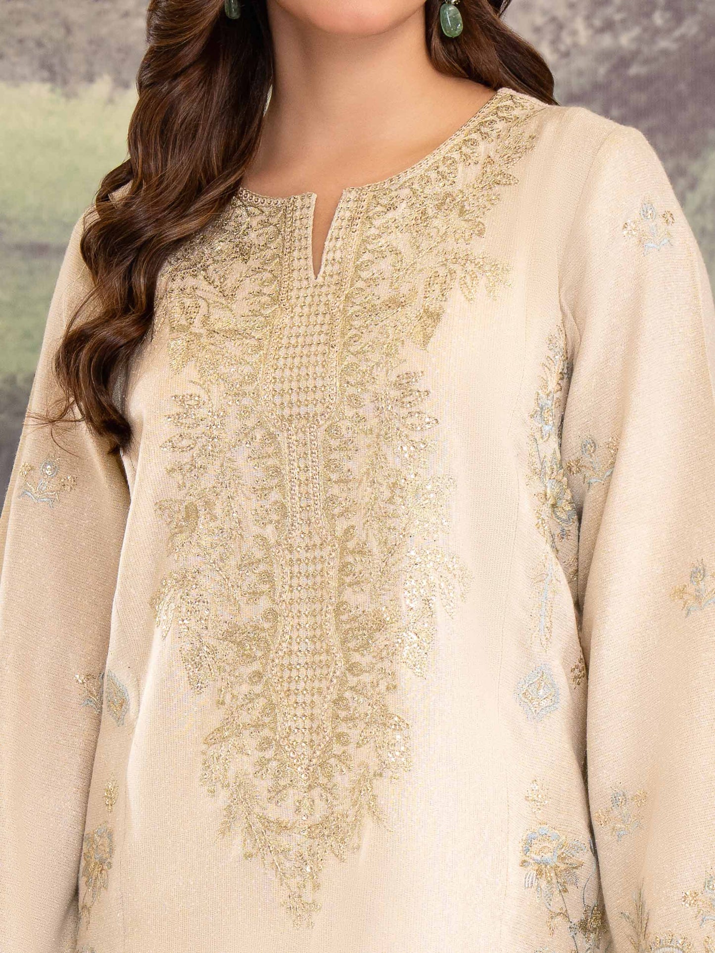 3 Piece Karandi Suit-Embroidered (Unstitched)