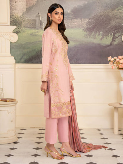 3 Piece Karandi Suit-Embroidered (Unstitched)