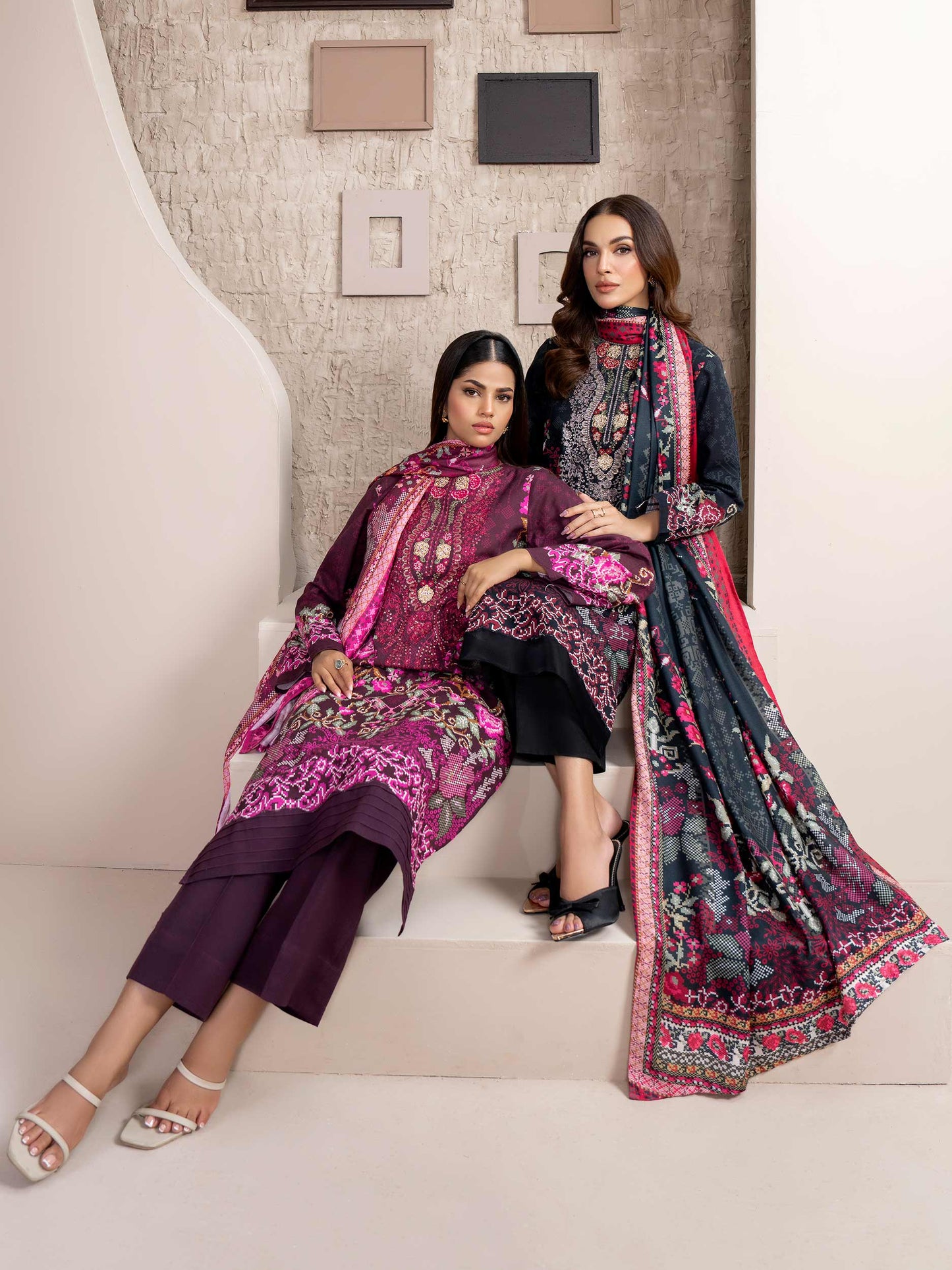 3 Piece Khaddar Suit-Embroidered (Unstitched)